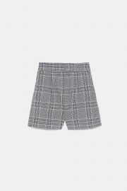 PLAID SHORTS at Zara